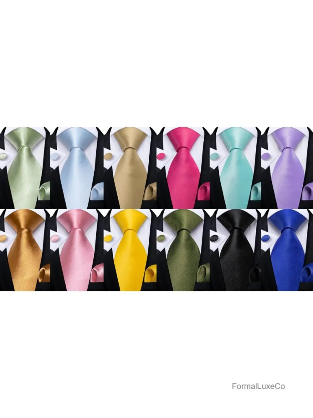 Mens Diamond Pattern Silk Necktie Set Gift Box